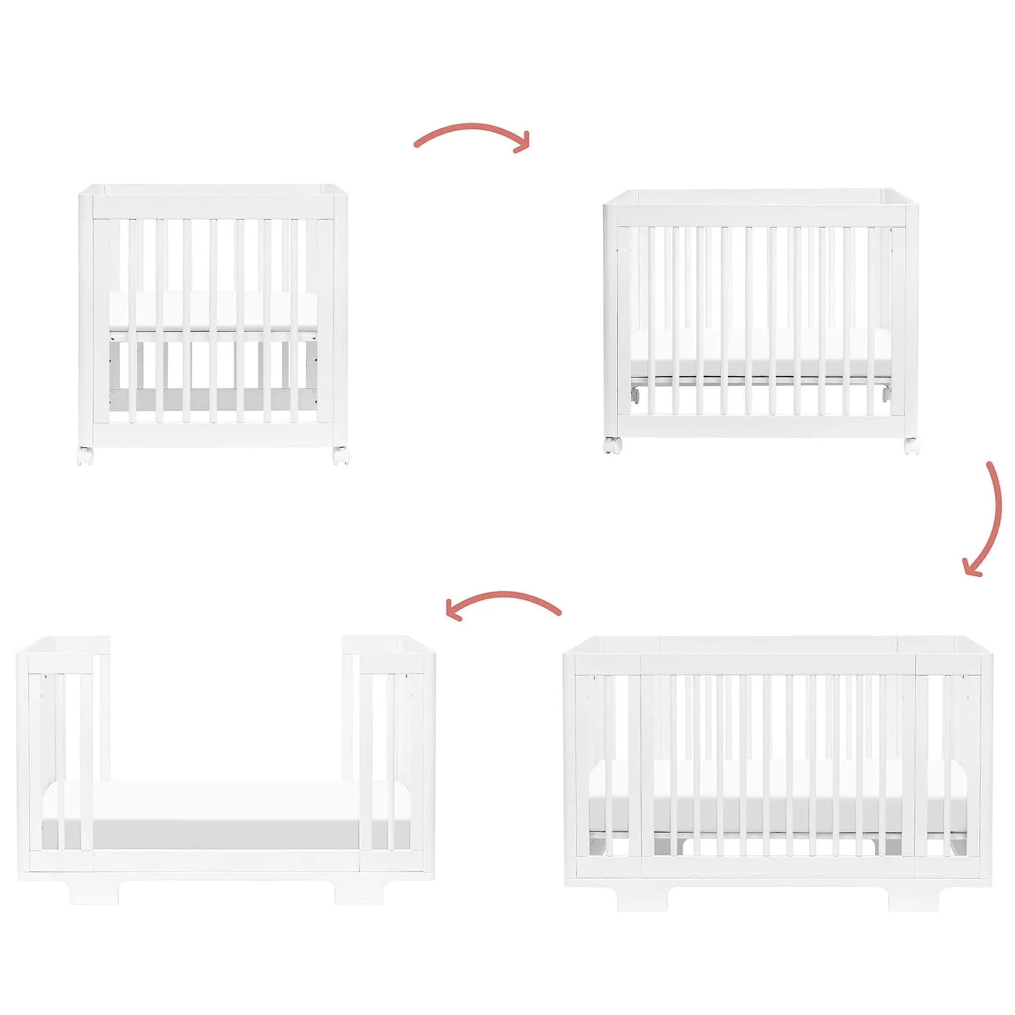 Babyletto Yuzu 8-in-1 Convertible Crib - White