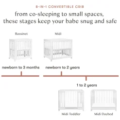 Babyletto Yuzu 8-in-1 Convertible Crib - White