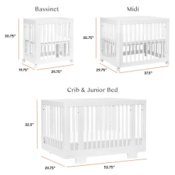Babyletto Yuzu 8-in-1 Convertible Crib - White
