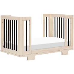 Babyletto Yuzu 8-in-1 Convertible Crib - Washed Natural / Black