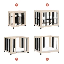Babyletto Yuzu 8-in-1 Convertible Crib - Washed Natural / Black