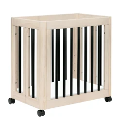 Babyletto Yuzu 8-in-1 Convertible Crib - Washed Natural / Black