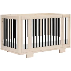 Babyletto Yuzu 8-in-1 Convertible Crib - Washed Natural / Black