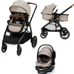 Kids Maxi-cosi Strollers|Strollers & Trailers>Zelia Luxe 5-in-1 Modular Travel System - New Hope Tan