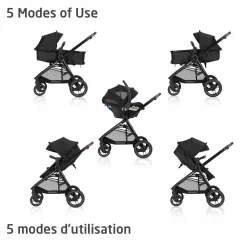 Kids Maxi-cosi Zelia Luxe 5-in-1 Modular Travel System - Basalt Black