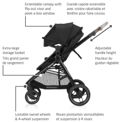 Kids Maxi-cosi Zelia Luxe 5-in-1 Modular Travel System - Basalt Black