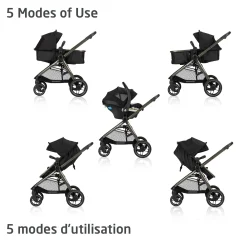 Kids Maxi-cosi Zelia Luxe 5-in-1 Modular Travel System - New Hope Black