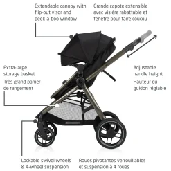 Kids Maxi-cosi Zelia Luxe 5-in-1 Modular Travel System - New Hope Black