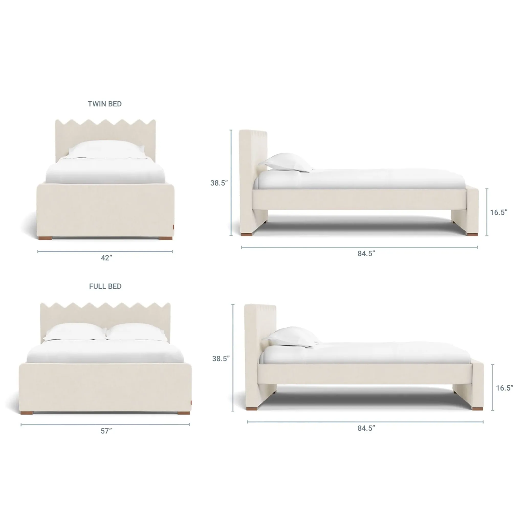 Monte Ziggy Twin Bed - Petal Pink