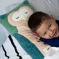 Kids FDMT Pillows & Pillowcases|Bedding>Zigzag Owl Manimo Sleepies