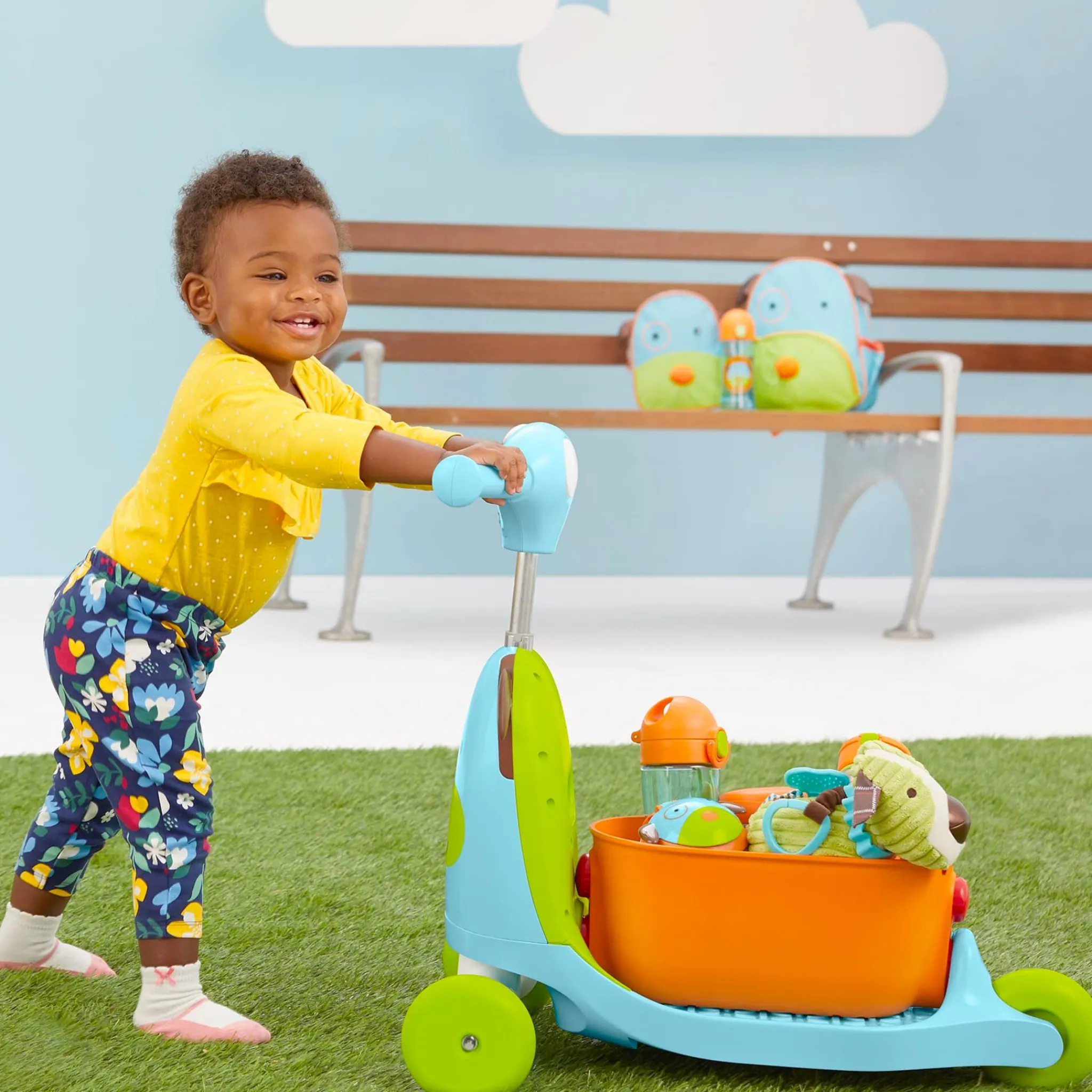 Kids Skip Hop Summer Activities|Bikes And Accessories>Zoo 3-in-1 Scooter - Dog
