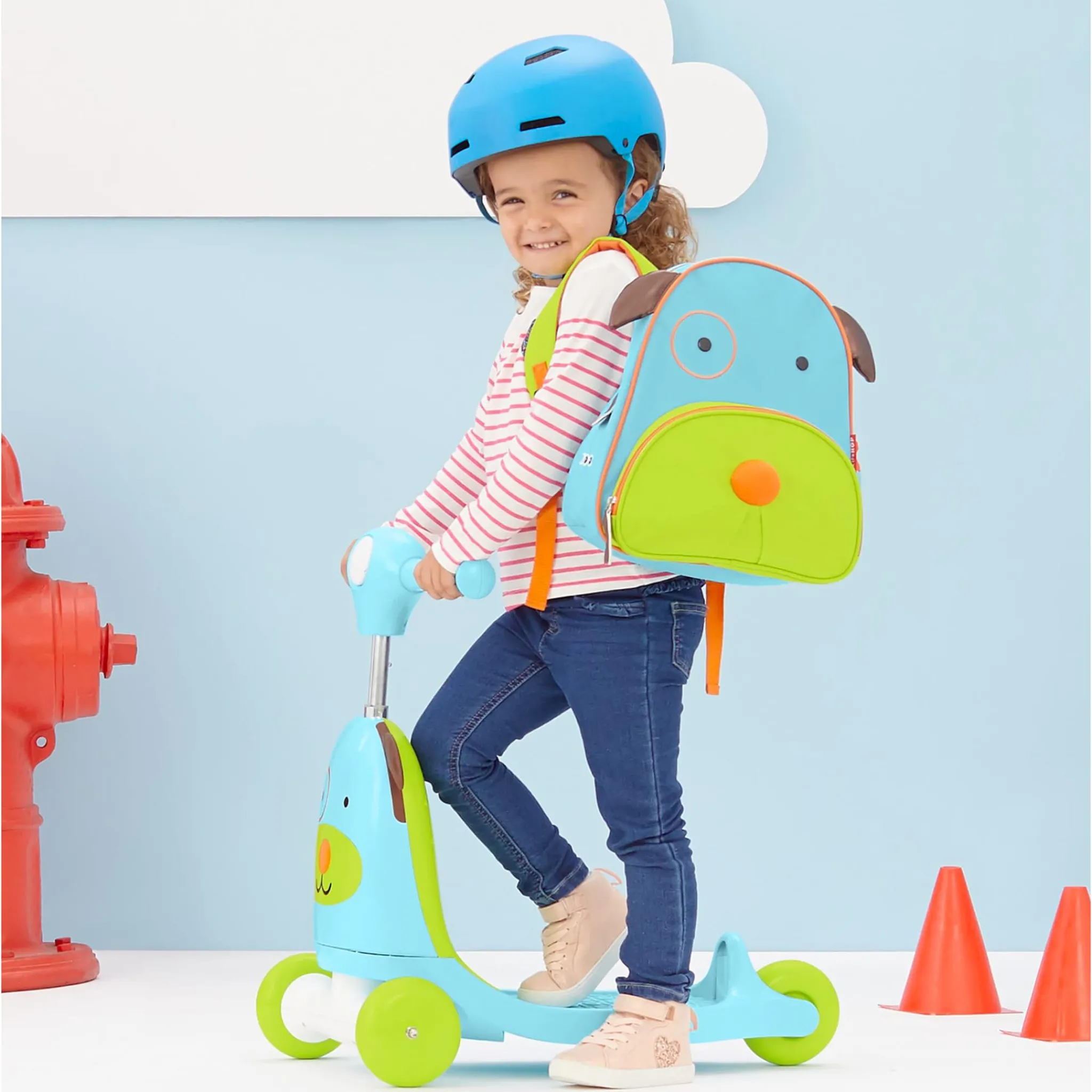 Kids Skip Hop Summer Activities|Bikes And Accessories>Zoo 3-in-1 Scooter - Dog