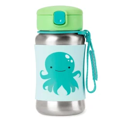 Kids Skip Hop ZOO Stainless Steel Straw Bottle - Octopus