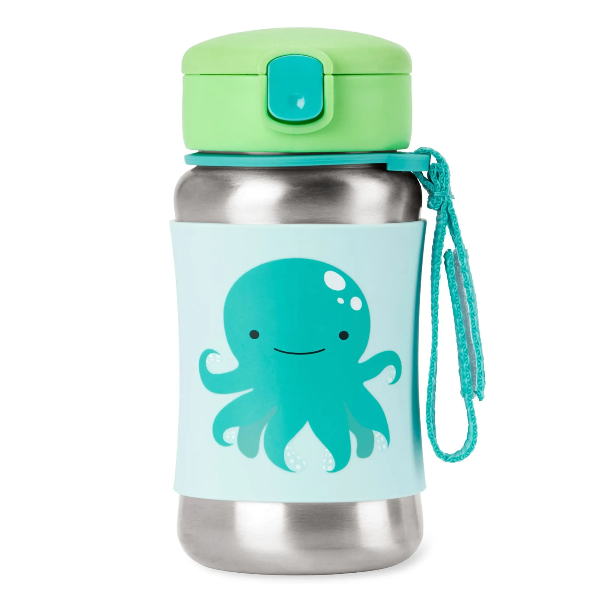 Kids Skip Hop ZOO Stainless Steel Straw Bottle - Octopus