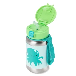 Kids Skip Hop ZOO Stainless Steel Straw Bottle - Octopus